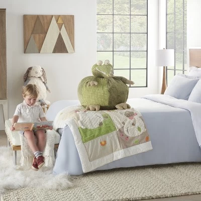 Mina Victory Crocodile Pouf Green 18" X 18" Stuffed Animal 3 Mina Victory Crocodile Pouf Green 18" X 18" Stuffed Animal