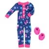 Sophia’s One Piece Winter Pajamas And Slippers For 14.5" Dolls, Blue/Hot Pink -Dolls Discount Store GUEST 90d9e268 8e62 4b13 9ec5 c555e1e7edfe