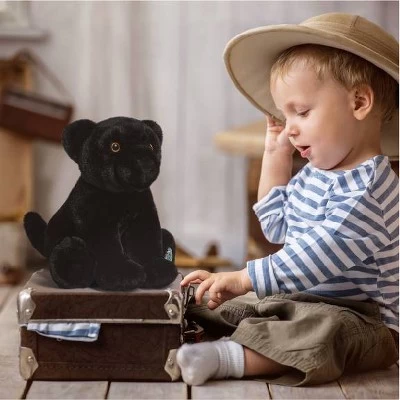 FAO Schwarz 10" Planet Love Recycled Bottle Black Panther Toy Plush 3 FAO Schwarz 10" Planet Love Recycled Bottle Black Panther Toy Plush