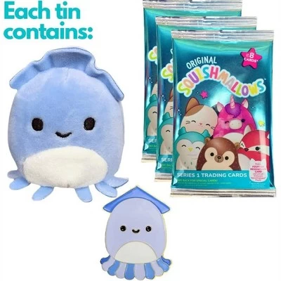 Squishmallows Stacey The Squid Trading Card Tin 3 Squishmallows Stacey The Squid Trading Card Tin