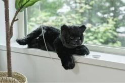 Bearington Collection Plush Stuffed Animal Black Cat, 15"