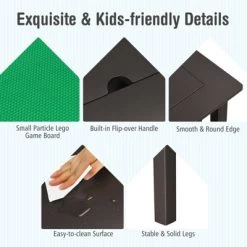 Costway 2-in-1 Kids Double-sided Activity Building Block Table W/ Drawers Brown -Dolls Discount Store GUEST 96cdcc01 ccb2 462a aa8c 809c387d35cf