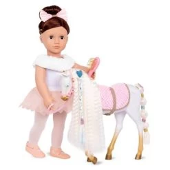 Our Generation 12" Hair Play Foal - Glitter & Hearts Andalusian Horse In White -Dolls Discount Store GUEST 99018ac3 2359 4967 8e91 62c91d5fd99b