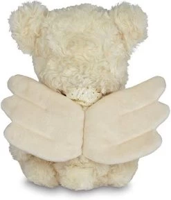 Bearington Peace Plush Stuffed Animal Angel Teddy Bear, 12"