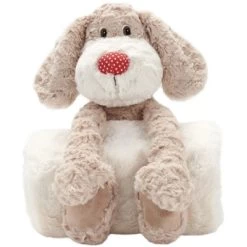 Mina Victory Plush Lines Stuffed Animal Plush With Blanket 7" X 17" Indoor Stuffed Animal -Dolls Discount Store GUEST aa3a5d71 9290 457a 941e e34e5c05087b