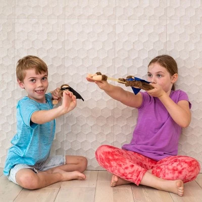 HearthSong Set Of Three Plush Flying Flingshot Howling Monkeys In Colorful Cloaks 9 HearthSong Set Of Three Plush Flying Flingshot Howling Monkeys In Colorful Cloaks - Image 7