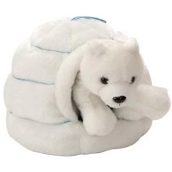 Wild Republic Eco Igloo With Plush Polar Bear Stuffed Animal, 8 Inches