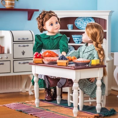 The Queen's Treasures 18 In Doll Fully Wooden Kitchen Table And Two Chairs 6 The Queen's Treasures 18 In Doll Fully Wooden Kitchen Table And Two Chairs - Image 4
