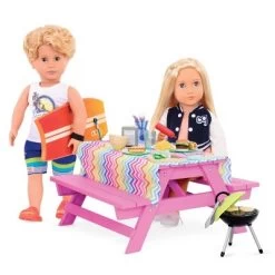 Our Generation Picnic Table Set With Play Food Accessories For 18" Dolls - Pink -Dolls Discount Store GUEST b4549486 2b4e 4d85 bbc0 10cf5f5d0018