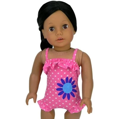 Sophia’s Ruffle Polka Dot Bathing Suit & Inner Tube Set For 18” Dolls, Hot Pink 6 Sophia’s Ruffle Polka Dot Bathing Suit & Inner Tube Set For 18” Dolls, Hot Pink - Image 4