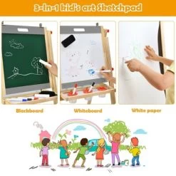 Costway Kids Art Easel W/ Whiteboard & Paper Roll Double Sided Chalkboard 12 Costway Kids Art Easel W/ Whiteboard & Paper Roll Double Sided Chalkboard -Dolls Discount Store GUEST b690b654 64c1 48ec 9438 9ff2ebc2e697