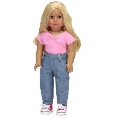 Dolls Discount Store 31 Sophia’s High Rise Loose Fit Jeans For 18" Dolls, Blue