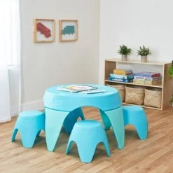 ECR4Kids Ayana Table And Stool Set, Plastic Kids' Table And Chairs -Dolls Discount Store GUEST c0ab43dc 249f 431c b175 d4c05f9f4097