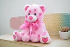 Bearington Pink Plush Stuffed Animal Teddy Bear With Hearts, 8.5 Inches -Dolls Discount Store GUEST c0bc0578 75d5 451c 8ed5 1cc5f44572b3