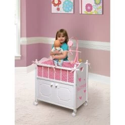 Badger Basket Cabinet Doll Crib With Chevron Bedding And Free Personalization Kit - White/Pink 9 Badger Basket Cabinet Doll Crib With Chevron Bedding And Free Personalization Kit - White/Pink -Dolls Discount Store GUEST c1e4be35 0f2a 4c68 b06e 9ca334d3a55b