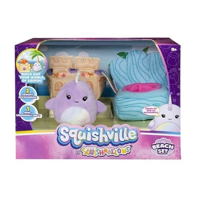 Squishmallows Squishville Mini Beach Set 2" Plush 3 Squishmallows Squishville Mini Beach Set 2" Plush