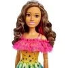 Barbie 28" Large Doll With Brown Hair And Rainbow Dress