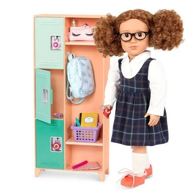 Our Generation Classroom Cool School Locker Accessory Set For 18" Dolls 3 Our Generation Classroom Cool School Locker Accessory Set For 18" Dolls