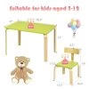 Costway 3 Piece Kids Wooden Table And 2 Chairs Set Children Activity Art Desk Furniture/Activity Art Desk Furniture
