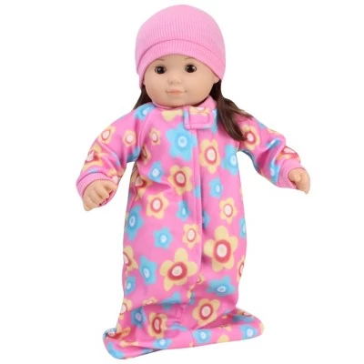 Sophia’s 2 Piece Sleep Sack And Hat Set For 15" Dolls, Pink 5 Sophia’s 2 Piece Sleep Sack And Hat Set For 15" Dolls, Pink - Image 3