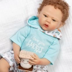 Paradise Galleries Reborn Baby Doll I Love You S-Mores 20 Inch Baby Doll - Brown Hair/Blue Gray Eyes -Dolls Discount Store GUEST d13d0262 c5f5 41d1 9642 265c259cf4df