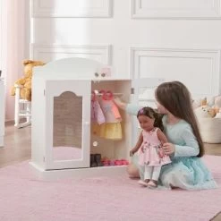 Badger Basket Mirrored Doll Armoire With Baskets -Dolls Discount Store GUEST d3a72446 10d1 4b55 b5b3 c4cb6a070a7d