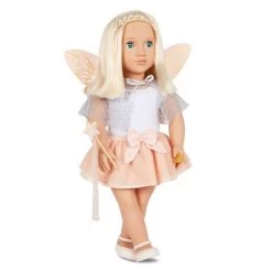 Our Generation Tooth Fairy Outfit With Wings & Star Wand Accessory For 18" Dolls