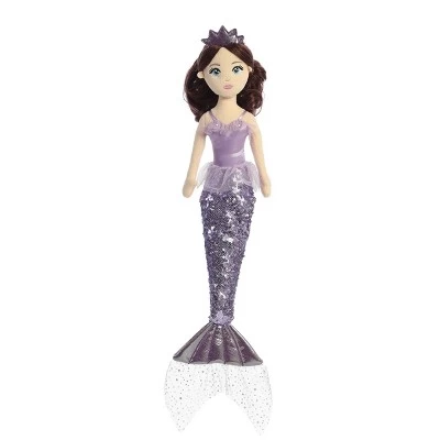 Aurora Sea Sparkles 18" Tutu Sparkles Iris Mermaid Purple Stuffed Doll 3 Aurora Sea Sparkles 18" Tutu Sparkles Iris Mermaid Purple Stuffed Doll