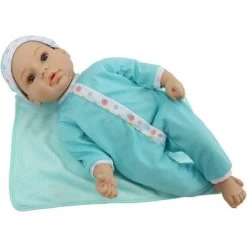 18" Sweet And Happy Baby With Blanket - Blue With Polka Dot Pajamas -Dolls Discount Store GUEST db9fa42b ac00 46bf a99c 4a9b90c1d61e