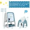 Costway 2 In 1 Kids Easel Desk Chair Set Book Rack Adjustable Art Painting Board Blue/Gray 2 Costway 2 In 1 Kids Easel Desk Chair Set Book Rack Adjustable Art Painting Board Blue/Gray -Dolls Discount Store GUEST dc64ebd7 13ef 4e09 9501 42cf58840f3b