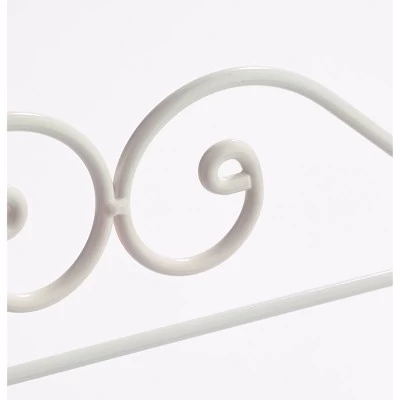 Badger Basket Scrollwork Metal Doll Loft Bed With Daybed And Bedding - White/Pink 9 Badger Basket Scrollwork Metal Doll Loft Bed With Daybed And Bedding - White/Pink - Image 7