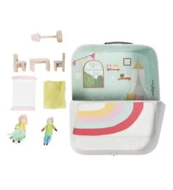 HearthSong 11 Inch Rainbow Cottage Travel Dollhouse Set With 2 Dolls And 5 Piece Furniture Set -Dolls Discount Store GUEST e14b5d2e 920c 4d97 aec2 aae2e2644d32