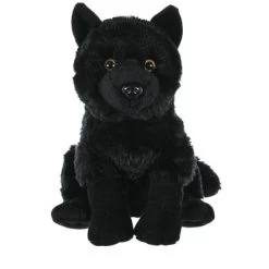 Wild Republic Cuddlekins Black Wolf Stuffed Animal, 12 Inches