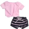 Sophia’s 2 Piece Summer Outfit With Tie Front Tee And Striped Shorts For 18" Dolls, Pink/Navy -Dolls Discount Store GUEST e5116e5b 17a1 4159 9ff1 f3b174d46fc8