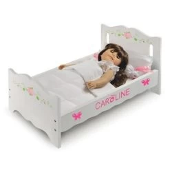 Badger Basket Doll Bed With Bedding And Free Personalization Kit - White Rose -Dolls Discount Store GUEST e6c81407 c328 4b59 845e 3479f9407b66