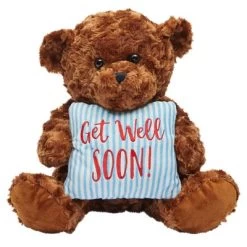 Get Well Soon Bear Plush Pillow, Get Well Soon Bear For Kids, Adults (Dark Brown, 14 In) -Dolls Discount Store GUEST e9bddd78 729a 48e1 bdb5 551815a45e69