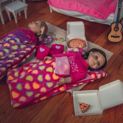 The Queen's Treasures Set Of Two Pink & Purple 18 Inch Doll Sleeping Bags 6 The Queen's Treasures Set Of Two Pink & Purple 18 Inch Doll Sleeping Bags - Image 4
