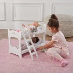 Badger Basket White Rose 18" Doll Bunk Bed -Dolls Discount Store GUEST ee011476 48e4 4760 ab46 643063785793