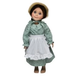 The Queen's Treasures 18 Inch Green Calico Prairie Dress, Apron, And Bonnet -Dolls Discount Store GUEST ee5687bc 8ab4 43ba 8c7e 8660c2b54aca