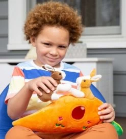 HearthSong Plush Bunny Portable Play Set With Carrot Home And Two Bunnies -Dolls Discount Store GUEST f0e86bb0 7505 485a b688 66683c391189