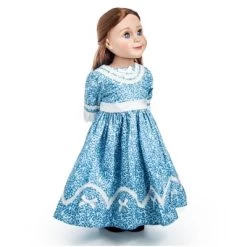 The Queen's Treasures 18 Inch Doll 1800's Style Blue Dress Gown And Hat -Dolls Discount Store GUEST f21b6308 ed4b 4736 94e1 e9a23584b477