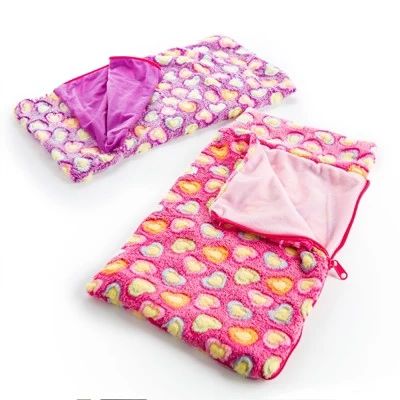 The Queen's Treasures Set Of Two Pink & Purple 18 Inch Doll Sleeping Bags 5 The Queen's Treasures Set Of Two Pink & Purple 18 Inch Doll Sleeping Bags - Image 3