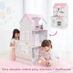 Teamson Kids 'Wonderland' Children's 2 In 1 Doll House & Play Kitchen TD-12515P -Dolls Discount Store GUEST f536ee3b cc81 40e5 8fb6 67fca811e89f