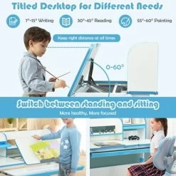 Costway Adjustable Kids Study Desk Drafting Table Chair Set W/ Bookshelf 15 Costway Adjustable Kids Study Desk Drafting Table Chair Set W/ Bookshelf -Dolls Discount Store GUEST f90de442 707c 4118 b4a8 c107968961ab