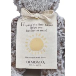 DEMDACO Mini Giving Bear- Feel Better 8.5 Inches - Brown